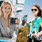 40 oz Tumbler with Handle and Straw or Convert to 40 oz Insulated Water Bottle Fits in Cup Holder. Stainless Steel Metal Water Flask with 2 Lids for Travel,Camping,Gym Sports Coffee Mug Thermal Cup