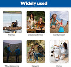 Travel Folding Camping Stool, Use Height 14.6" and Maximum Weight 300 lbs Outdoor Portable Tripod Seat Fishing Chair Seat for Camping Fishing Hiking Gardening and Beach Garden Painting (Blue)