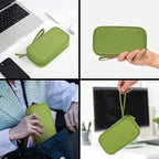 CAAORDKSO Electronic Organizer Travel USB Cable Accessories Bag/Case, Waterproof Electronics Accessories Case Organizer Bag for Cable, Cord, Charger, Phone, Power Bank, Earphone (Grass Green, Large)