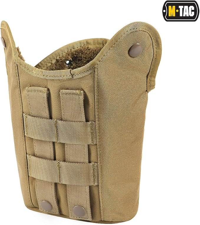 M-Tac MOLLE Canteen Pouch – Tactical Water Bottle Carrier, 600D PVC‑Coated Polyester, Fits 40 oz Canteens, MOLLE Backpack/Vest Attachment (Coyote)