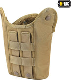 M-Tac MOLLE Canteen Pouch – Tactical Water Bottle Carrier, 600D PVC‑Coated Polyester, Fits 40 oz Canteens, MOLLE Backpack/Vest Attachment (Coyote)