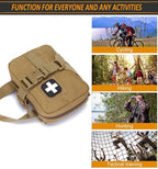 Upgrade Molle Rip Away Ifak Pouch, Tactical Small Belt First Aid Pouch Medical Utility EMT Pouch Only