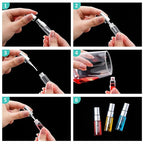 Zhehao 50 Pcs Mini Spray Bottles 3 ml Clear Glass Perfume Bottles Refillable Fine Mist Perfume Atomizer Portable Empty Sample Containers for Cleaning, Essential Oils, Travel (Silver Cap)
