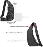 NICGID Sling Bag Chest Shoulder Backpack Crossbody Bags Casual Daypack for Men Women (Black-2620N)