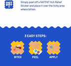 NATPAT Magic Patch Itch Relief Stickers - Insect Bite Patch for Mosquitos, Ticks, Midges, Sandflies, and Bed Bug Bites - Buzzpatch - 32 Count