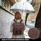 LOVEVOOK Laptop Backpack for Women Work Travel Commuter Backpack Business Computer Bag Teacher Doctor Nurse Bags College Backpack Purse Laptop Bag, 15.6 Inch, Coffee-black
