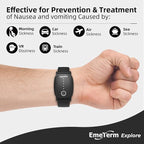 EmeTerm Explore FDA-Cleared Galaxy Black and Mint Green Anti-Nausea Wristband IP67 Waterproof Morning Motion Travel Sickness Vomit Relief Rechargeable No Gel Drug Free Without Side Effects (2 Pack)