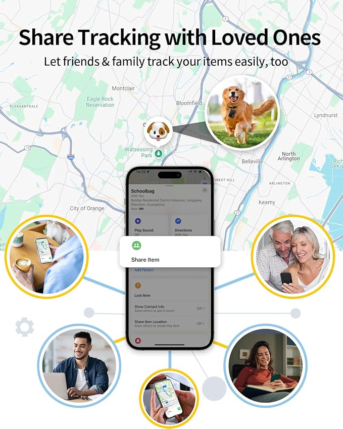 Air Tracker Tag Bluetooth Tracker for Apple Find My, Air Tracker Tag Key Finder Rechargeable (iOS Only) Smart Wallet Tracker Card, Worldwide Tracking for Bags, Passport