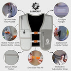 LUMEFIT Running Vest Phone Holder - Hydration Vest with Water Bottle- Reflective Vest for Men and Women- Running Hydration Vest Waterproof Phone Pouch