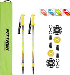 Hiking Poles for Kids - Ultralight Nordic Walking Sticks - Telescopic Child Trekking Poles Collapsible 2 Pack