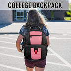 YOREPEK Travel Backpack, 50L Laptop Backpacks for Men Women, Water Resistant Airline Approved Bag with USB Charging Port Fits 17 Inch Computer, Pink