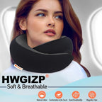 Travel Pillow | High-Density Memory Foam Pillow with 360° Surround Support. Ergonomically Designed. Ideal for Airplane Travel and Home Use.