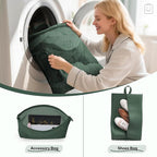 Veken 11 Set Compression Packing Cubes for Travel Essentials,Compressible Expandable Large Luggage Suitcase Organizer Bags for Clothing,Durable Space Saver Storage Bags with Toiletry Bags(Dark Green)