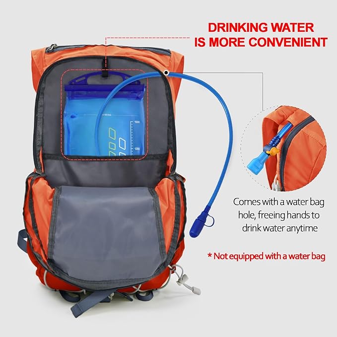 Seektop 20L Ultra Lightweight Waterproof Hiking Backpack Small Outdoor Foldable Day Pack for Women Men