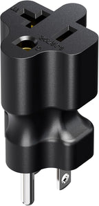 15 Amp to 20 Amp Nema 5-15P to 5-15R/5-20R Power Adapter (3 Pack)