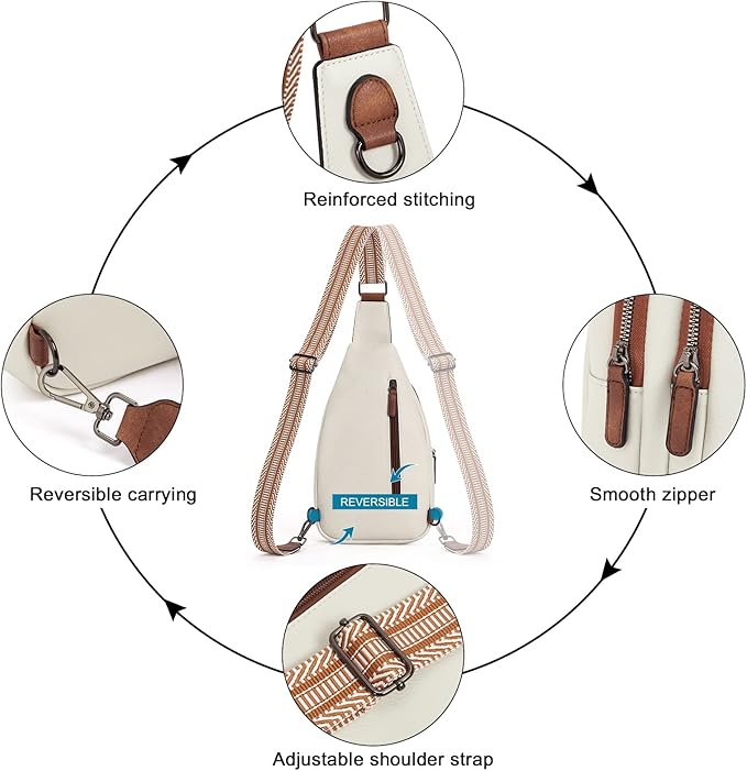 CLUCI Crossbody Bags for Women Men,Leather Sling Bag Cross Body Backpack for Woman Gifts for Women Birthday Unique