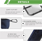 Portable Ultralight Travel Stool Camping Chair Fishing Stool - Gray Carbon Steel and Keychain, Handbag Style Pocket Foldable