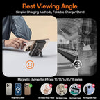 2025 Latest Portable Charger, 16800mAh Magnetic 15W Wireless Power Bank with 2 Built in Cables, LED Display Battery Pack Travel Essentials for iPhone 17/16/15/14/13/12/Pro/Mini/Pro Max