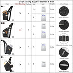 Anti Theft Crossbody Bags Sling Bag for Women Men Waterproof Wander Bag for Sports and Travel. (1.0Black, Small)