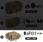 4 Set Tactical Packing Cubes ，Compressible Mesh Duffle Storage Bag,Portable Edc Molle Pouch Organizer.