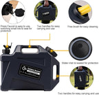 3.2 Gallon/5 Gallon Water Containers with Spigot, BPA Free Water Jug, Military Green Water Tank, Multifunction Water Storage Containers for Camping Outdoor Hiking,Emergency Stroage