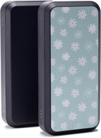 Mophie powerstation prime20 - Ultra-Compact Portable Power Bank with 20,000mAh Internal Battery, 18W USB-C PD Fast Charging, 3-Device Simultaneous Charging, Green Daisies