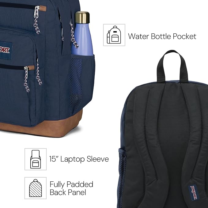 JanSport Cool Backpack with 15-inch Laptop Sleeve, Large Computer Bag Rucksack with 2 Compartments, Ergonomic Straps, Lavender Ash