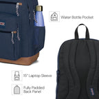 JanSport Cool Backpack, with 15-inch Laptop Sleeve - Large Computer Bag Rucksack with 2 Compartments, Ergonomic Straps, Black