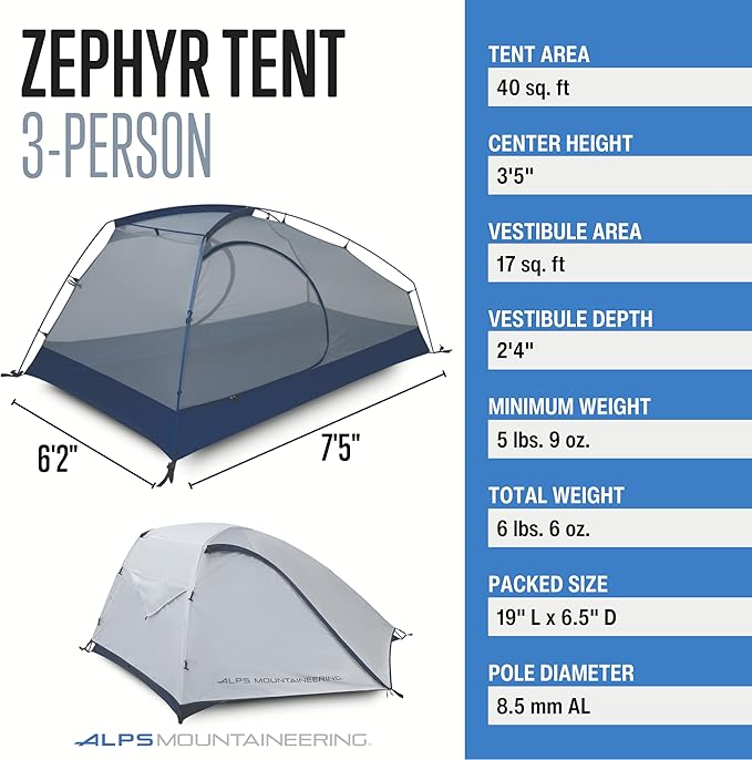 ALPS Mountaineering Zephyr 3-Person Tent