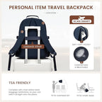 LOVEVOOK Laptop Backpack for Women with Pouch Pocket for Large Capacity Cup,17 Inch Laptop Computer Bag Travel Backpack Purse,Waterproof Work Business Backpack College Teacher Bags,Dark Blue