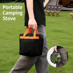 Propane Camping Stove 20,000 BTU - Portable 2 Burner Gas Stove with Adjustable Flame Control, Piezo Ignition, Carry Bag & Propane Adapter Hose, Folding Design for Camp, BBQ, Tailgating, Green