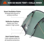 Crua Duo Outdoor Camping Tent – 2 Person Tent for Camping, Easy Pop-up Assembly, Lightweight and Waterproof Outdoor Gear for Hiking Backpacking, Weather Resistant