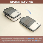 BAGAIL 4 Set/6 Set/8 Set Compression Packing Cubes Travel Accessories Expandable Packing Organizers (Half Mesh, 8-Beige)