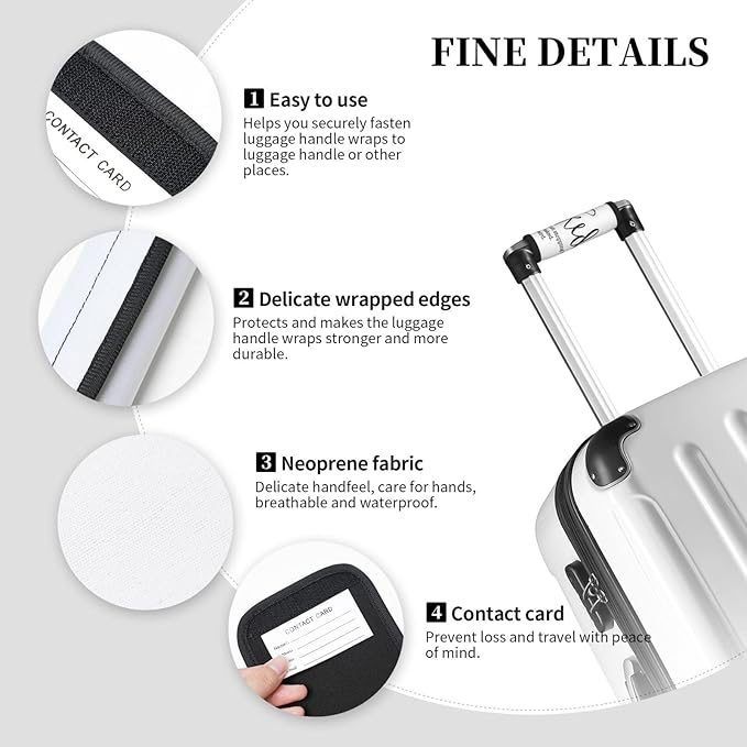 2 Pack Get Naked Plain Bathroom Decor Luggage Handle Wraps Suitcase Tags Identifiers for Travel Accessories