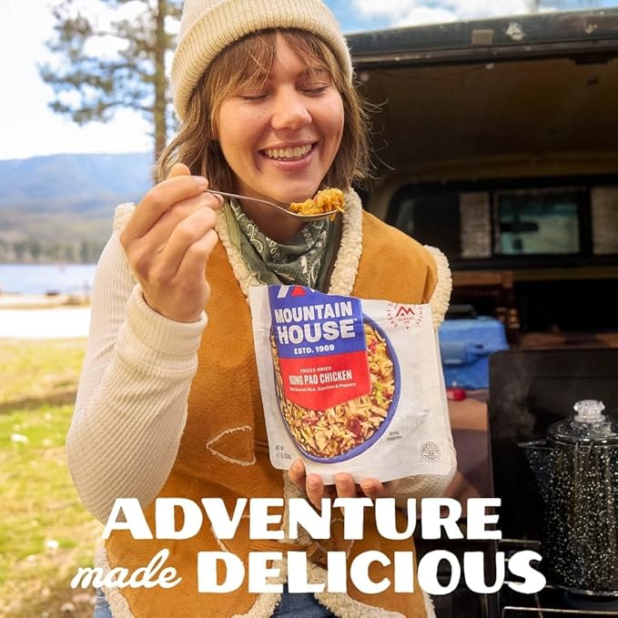 Mountain House GlutenFree Kung Pao Chicken FreezeDried Food for Camping, 12 Servings, 30Year ShelfLife