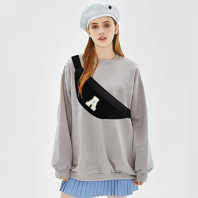 MAXTOP Large Crossbody Fanny Pack with 4-Zipper Pockets,Gifts for Enjoy Sports Festival Workout Traveling Running Casual Hands-Free Wallets Waist Pack Phone Bag Carrying All Phones