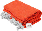 Open Road Goods Solid Color Mexican Yoga Blanket – Large Handwoven Throw for Yoga, Beach, Camping or Home – Soft and Durable Cotton Blend