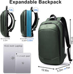 Slim Laptop Backpack for Men,Waterproof Expandable High Tech Business Work Backpack for Men and Women,15.6 Inch Lightweght Anti-theft Travel Backpack Durable College Casual Daypack Computer Laptop Bag