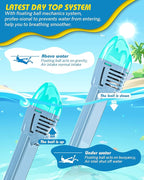 QingSong Kids Snorkel Mask Full Face, Snorkeling Set with Camera Mount, Foldable 180 Degree Panoramic View Snorkeling Gear Anti-Fog Anti-Leak