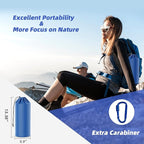 32.68" Extra Wide Sleeping Pad for Camping, Camping Mattress with Pillow, Inflatable Sleeping Pads with Built-in Foot Pump, 5.11" Thickened Sleeping Mat for Backpacking Hiking Tent (Blue)