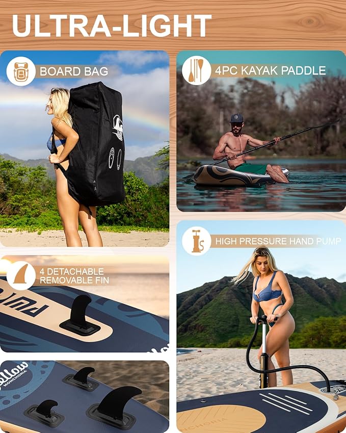 DAMA 11'*34"*6" Stand Up Paddle Board, Inflatable Paddle Board,Inflatable Paddle Boards for Adults w/a Wide, Smooth and Non Slip Deck, Versatile Styles, Suitable for Adults