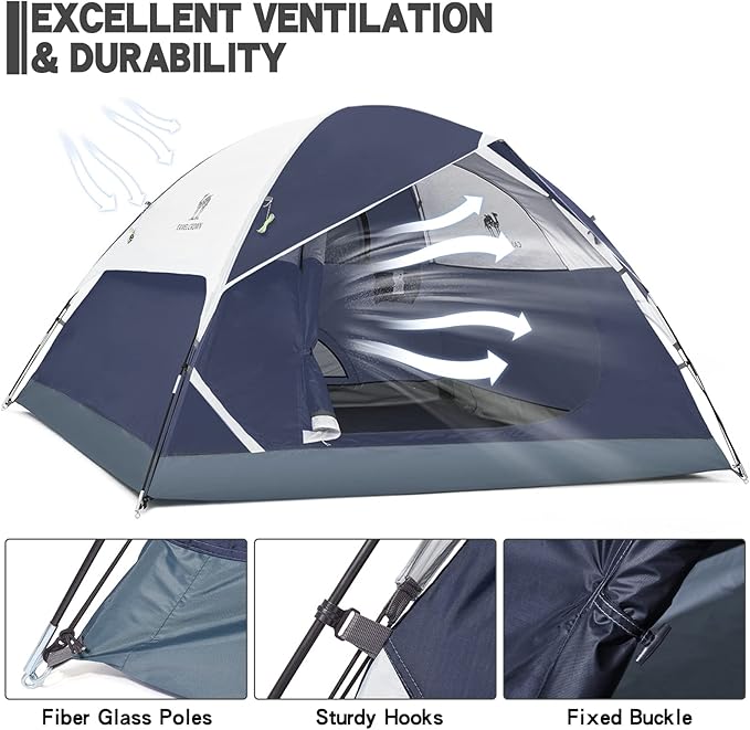 CAMEL CROWN Tents for Camping 2/3/4/5 Person Camping Dome Tent, Waterproof,Spacious, Lightweight Portable Backpacking Tent for Outdoor Camping/Hiking