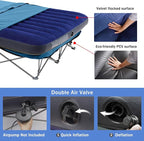KAMPKEEPER Camping Cot,Camping Cots for Adults,Folding Camping Cot with Inflatable Air Mattress and Carry Bag,for Outdoor Travel Camp Beach Vacation (not Included The Airpump)