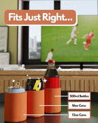 PartyPrints 1000 Pack Orange Blank Can Cooler Sleeves, Customizable Bulk Can Coolers, Extra-Thick Collapsible Drink Insulator Sleeve, Beer Can Coolers for Party Beverages
