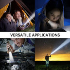 WdtPro Rechargeable Flashlights High Lumens, 2 Pack 10H Long Lasting Super Bright EDC Flashlight, LED Mini Tactical Flash Lights for Camping Emergency, Drop & Water Resistant Brown(Battery Included)