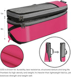 BAGAIL 4 Set/6 Set/8 Set Compression Packing Cubes Travel Accessories Expandable Packing Organizers (Half Mesh, 6-Fuchsia)