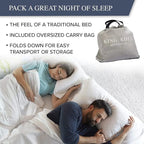 King Koil Premium Luxury Plush Pillow Top Queen Size Air Mattress with Built-in High-Speed Pump for Home, Camping, Guests,13" Inflatable Double High Blow Up Airbed, Durable Waterproof, 1-Year Warranty