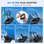 DOACE 350W Voltage Converter US to Europe - 220V to 110V Converter for European Travel, Power Converter Adapter Combo with PD Chargers for Hair Straightener Shaver Toothbrush CPAP Laptop Camera Phone