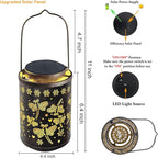 2025 Upgraded Dragonfly Solar Lanterns Outdoor Waterproof Hanging Lights, Hollowed-Out Metal Solar Lantern for Garden, Patio, Porch, Yard Decorations & Gifts for Women, Mom, Grandma