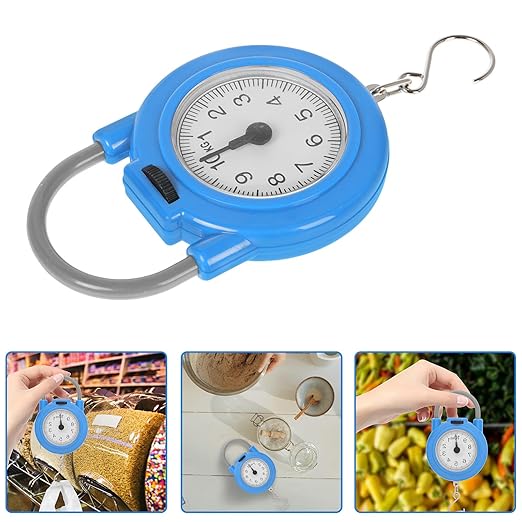 Portable Mini Electronic Hook Scale High Precision Digital Luggage and Travel Weighing Scale Handheld Blue for Home Use